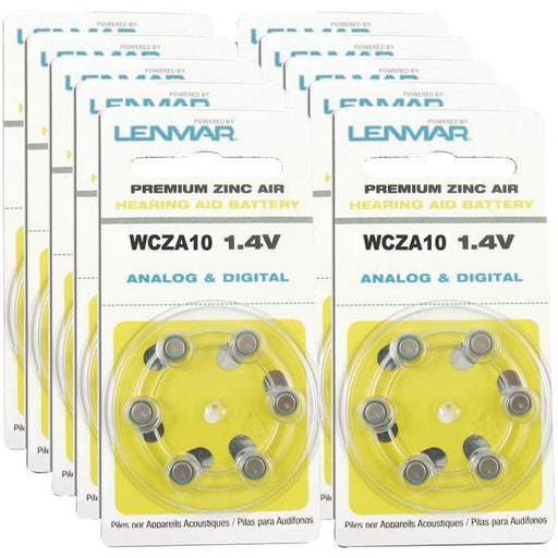 Lenmar Hza10-60 Za10 Premium Zinc Air Hearing Aid Batteries, 60 Pk