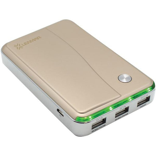 Lenmar Ppw11000ug 11,000mah Helix Portable Power Pack With 3 Usb Ports For Mobile Phones & Tablets