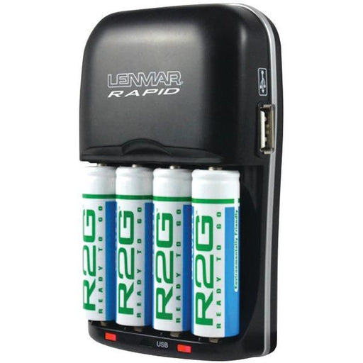 Lenmar R2g804u 4-hour Aaa-aa Ac-dc Battery Charger With Usb Output & 4 Aa Ready-to-go Batteries