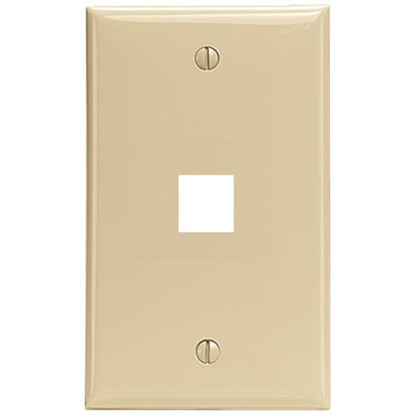 Leviton 41080-1ip Quickport(r) Wall Plate (ivory)