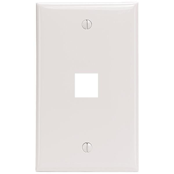 Leviton 41080-1wp Quickport(r) Wall Plate (white)