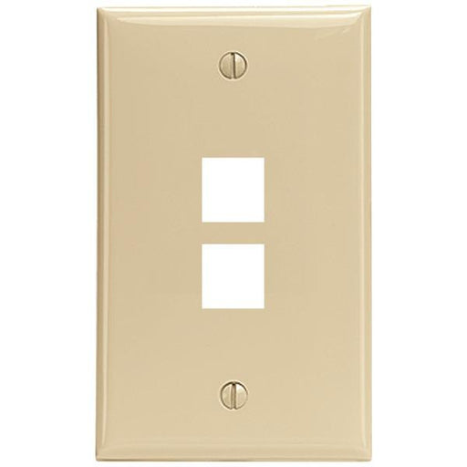 Leviton 41080-2ip Quickport(r) Wall Plate (2 Port; Ivory)