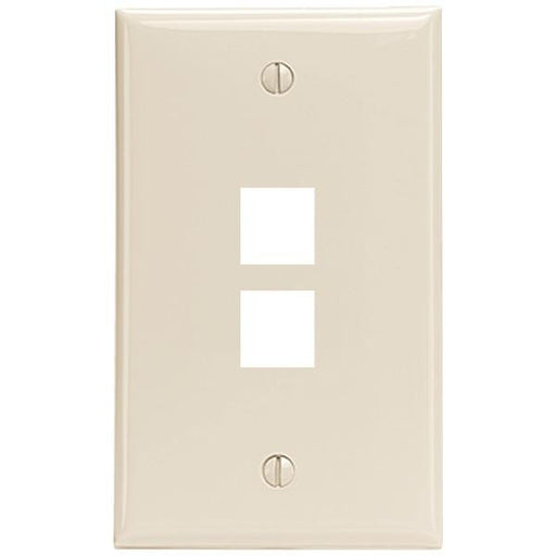 Leviton 41080-2tp Quickport(r) Wall Plate (2 Port; Light Almond)