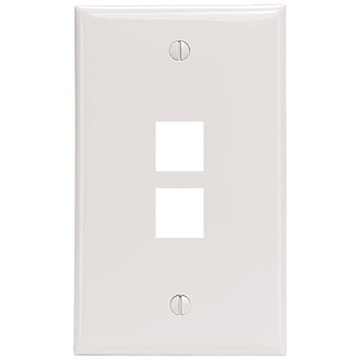 Leviton 41080-2wp Quickport(r) Wall Plate (2 Port; White)