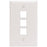Leviton 41080-3wp Quickport(r) Wall Plate (3 Port; White)