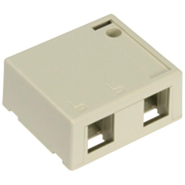 Leviton 41089-2ip Quickport(r) 2-port Surface-mount Housing (ivory)