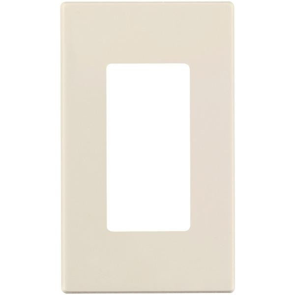 Leviton 80301-st 1-gang Decora Plus Screwless Wallplate (light Almond)