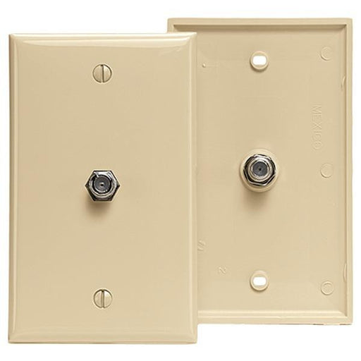 Leviton 80781-i F-connector Wall Plate (ivory)