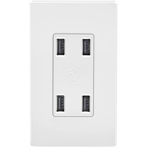 Leviton Usb4p-w 4-port 4.2-amp Usb Charger (white)