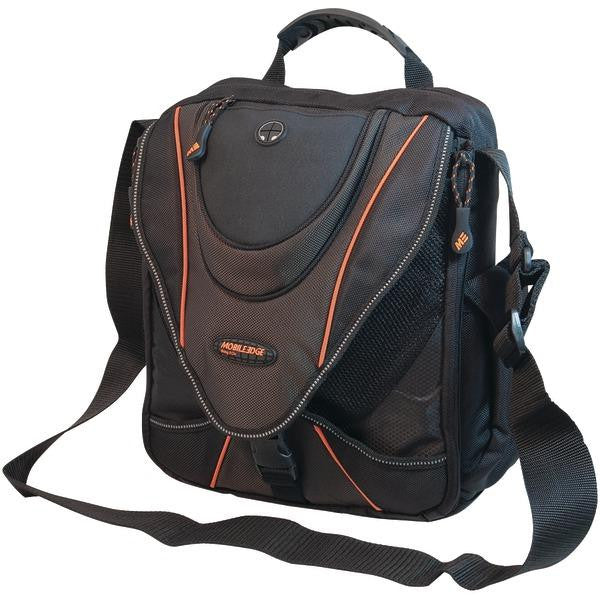 Mobile Edge MEMMS0 Mini Messenger Bag for 9"-13.3" Notebook (Black-Orange)