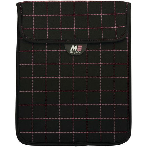 Mobile Edge Messt110x Neogrid Sleeve For Ipad & 10" Tablets (black With Pink Stitching)