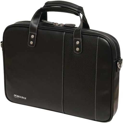 Mobile Edge Meutsbc5 13" & 14.1" Tablet & Notebook Slimline Briefcase ( Black With White Stitching