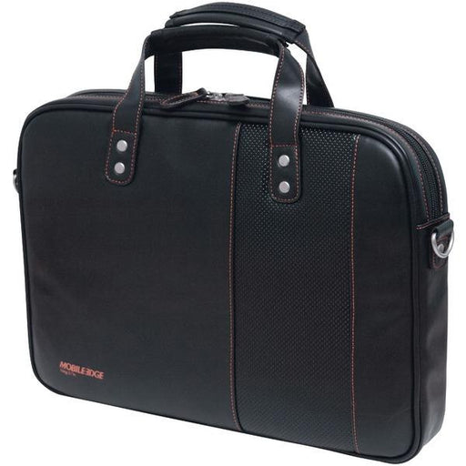 Mobile Edge Meutsbc6 13" & 14.1" Tablet & Notebook Slimline Briefcase (black With Orange Stitching