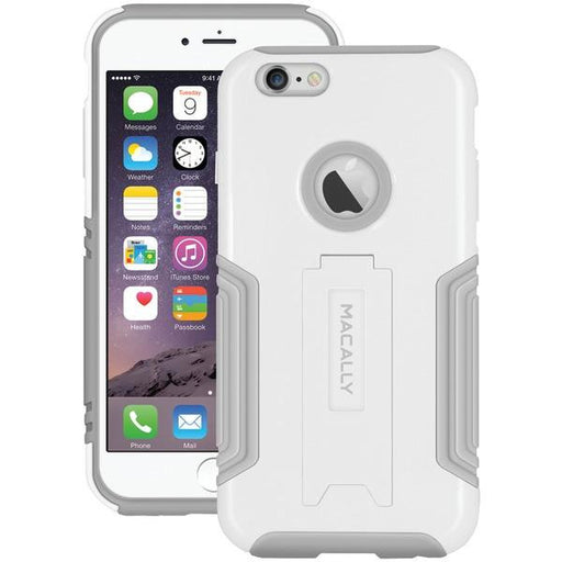 Macally Kstandp6lw Iphone(r) 6 Plus 5.5" Hardshell Case With Stand (white)