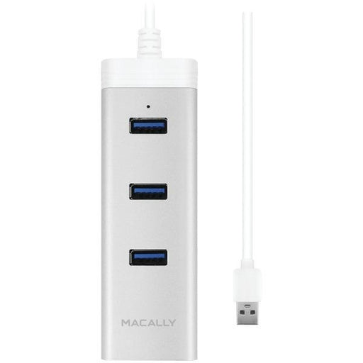 Macally U3hubgba Usb 3.0 Gigabit Ethernet Adapter With 3-port Usb 3.0 Hub