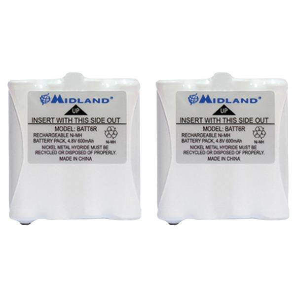 Midland Avp8 2-way Radio Accessory (2 Pk Of Gmrs Batteries For 200 & 300 Series Radios)