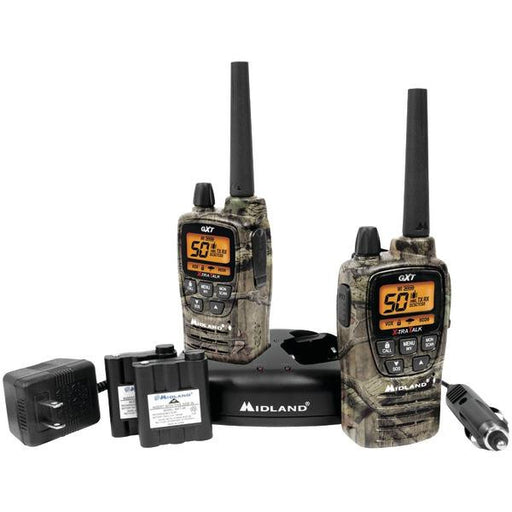 Midland Gxt2050vp4 36-mile Camo Gmrs Radio Pair Pack With Drop-in Charger, Rechargeable Li-poly Ba