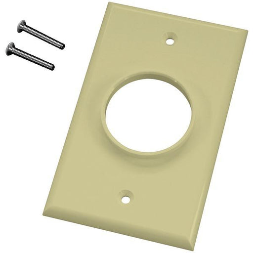 Midlite 1giv Single-gang Wireport(tm) Wall Plate (ivory)