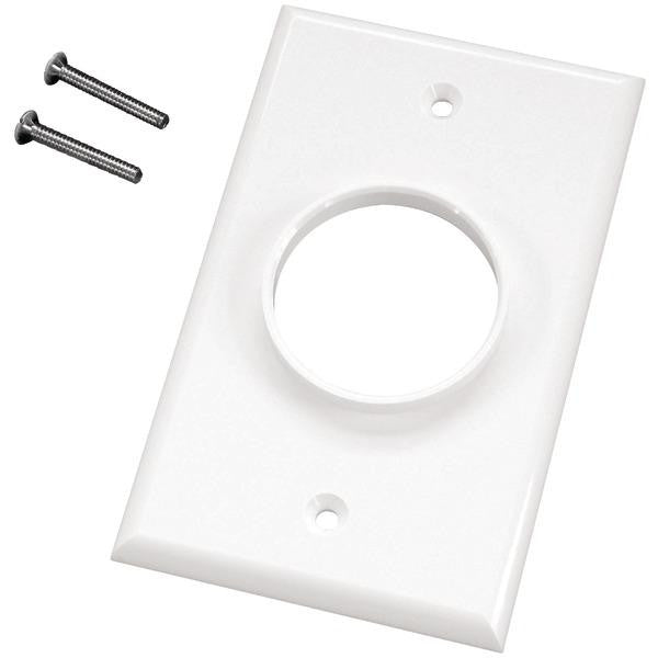 Midlite 1gwh Single-gang Wireport(tm) Wall Plate (white)