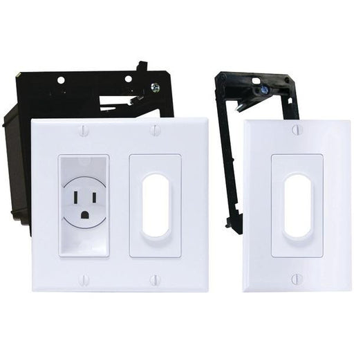 Midlite 2a4641-1g-w D Cor Recessed Receptacle Kit & Wireport(tm) With Grommet