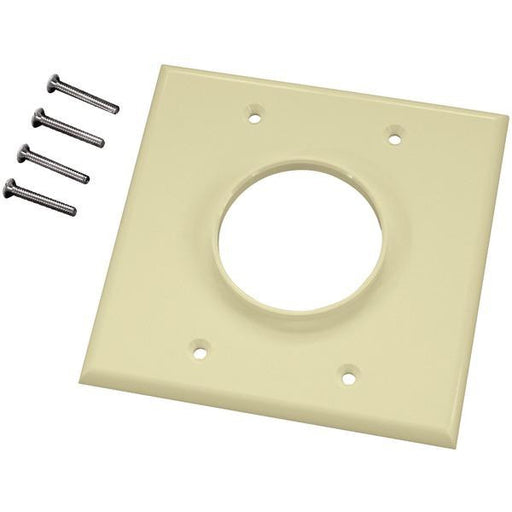 Midlite 2gal Double-gang Wireport(tm) Wall Plate (almond)