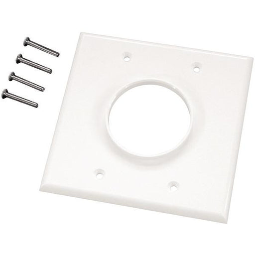 Midlite 2gwh Double-gang Wireport(tm) Wall Plate (white)