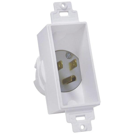 Midlite 4642-w Single-gang D Cor Recessed Power Inlet