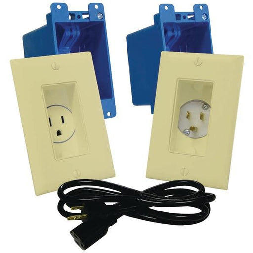 Midlite A46-i D Cor Recessed Receptacle & Power Inlet Kit (ivory)