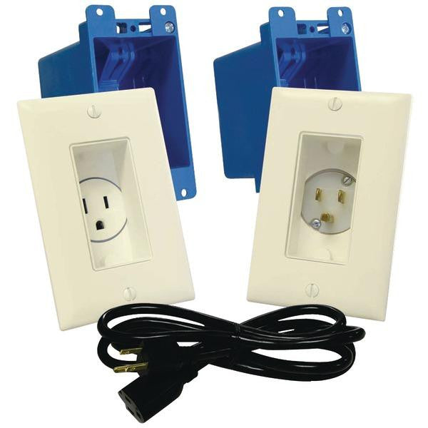 Midlite A46-la D Cor Recessed Receptacle & Power Inlet Kit (light Almond)