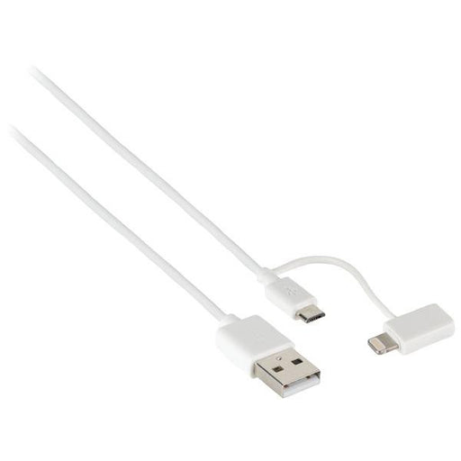 Axxess Mobility Axm-usbml 2-in-1 Lightning(tm) & Micro Usb To Usb Charging & Data Cable, 1m