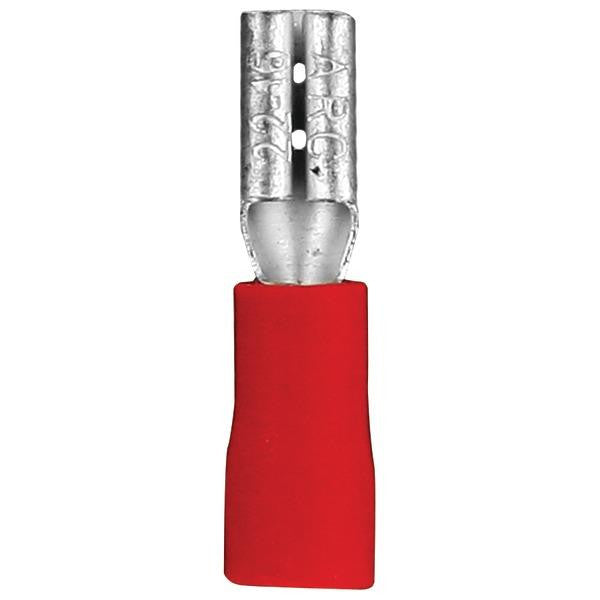 Install Bay Rvfd110 Noninsulated Female Quick Disconnects, 100 Pk (red; 22 - 18 Gauge; .110)