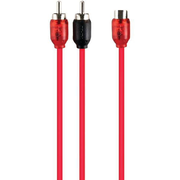 T-spec V6rca-y1 V6 Series 1 Female To 2 Male Y-adapter