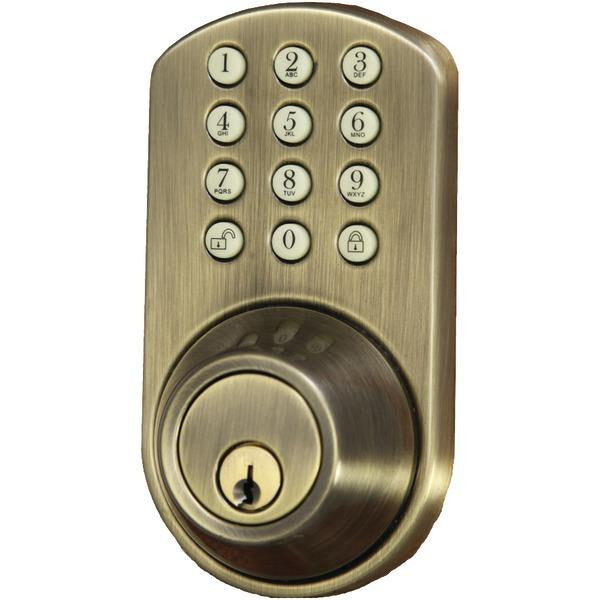 Morning Industry Inc Hf-01aq Touchpad Electronic Dead Bolt (antique Brass)