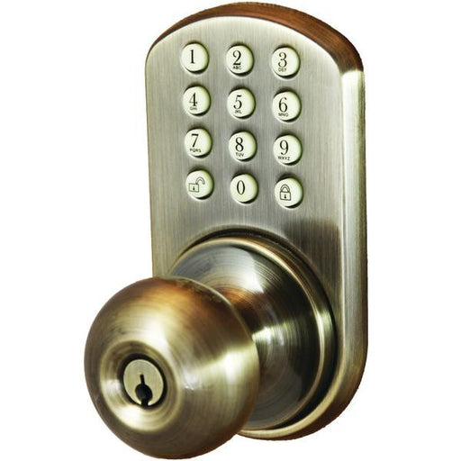 Morning Industry Inc Hkk-01aq Touchpad Electronic Door Knob (antique Brass)