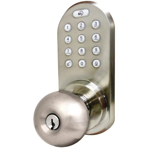 Morning Industry Inc Qkk-01sn 3-in-1 Remote Control & Touchpad Door Knob (satin Nickel)