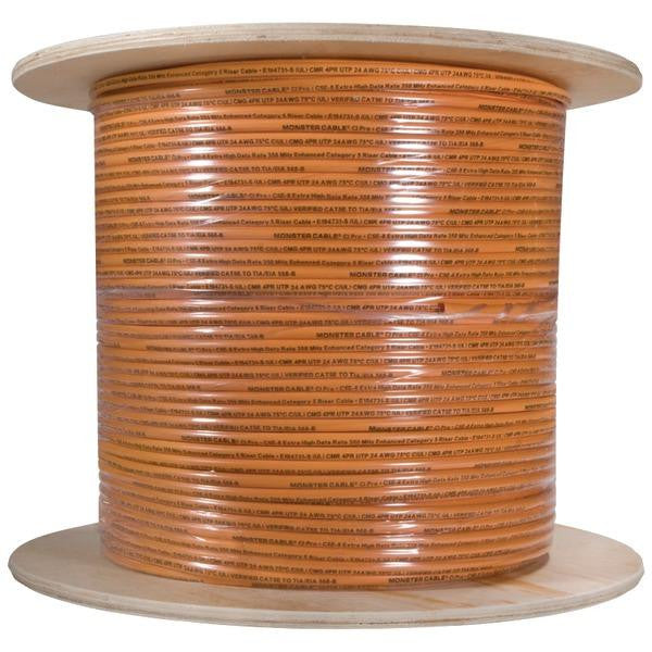 Monster Cable Cp Cat5e-org Ez1000 Cat-5e Cable, 1,000 Ft (orange)