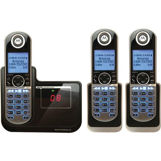 Motorola P1003 Dect 6.0 Cordless Phone System With Caller Id & Answering System (3-handset System)