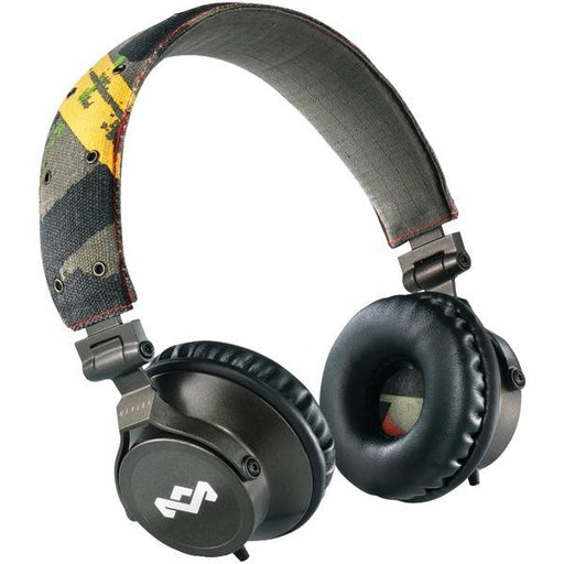 HOUSE OF MARLEY EM-JH023-RA Jammin' Over-Ear Revolution(TM) Rasta Headphones with 3-Button Microphone