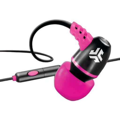 JLAB METAL-BLKPNK-BOX JBuds(R) Metal Earbuds with Microphone (Black-Pink)