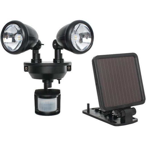 Maxsa Innovations 44215 Solar-powered Dual Head Led Security Spotlight (black)