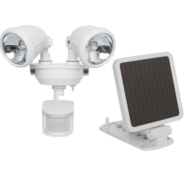 Maxsa Innovations 44217 Solar-powered Dual Head Led Security Spotlight (white)