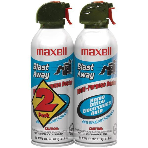 Maxell 190026 - Ca4 Blast Away Canned Air (2 Pk)