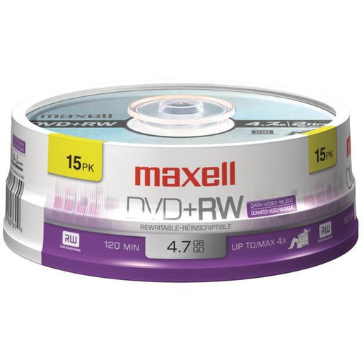 Maxell 634046 4.7gb Dvd+rw (15-ct Spindle)