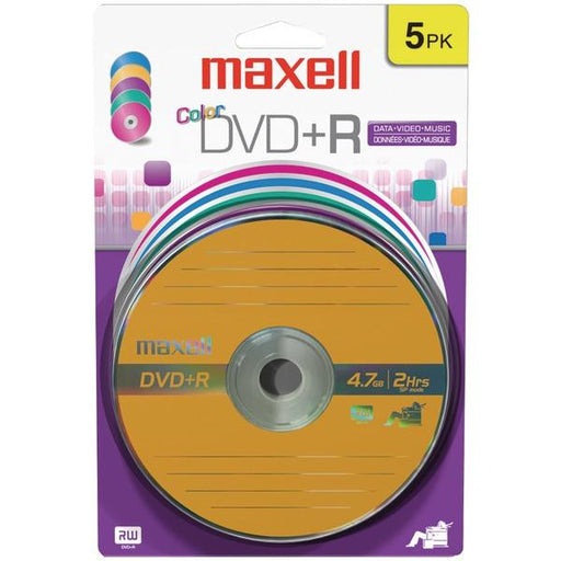 Maxell 639031 4.7gb Dvd+rs (5 Pk; Color Carded)