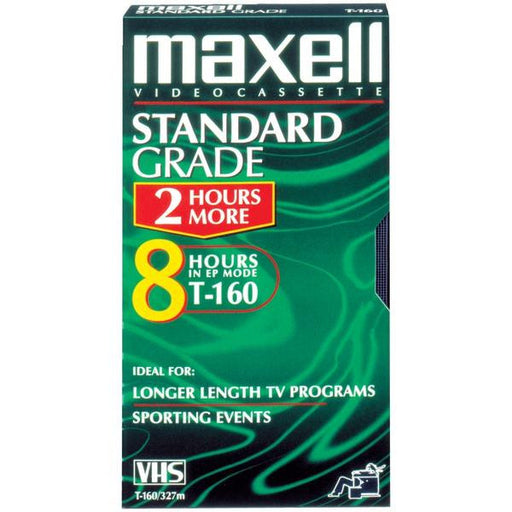 Maxell 213010 Standard-quality Vhs Video Tapes (8 Hours; Single)