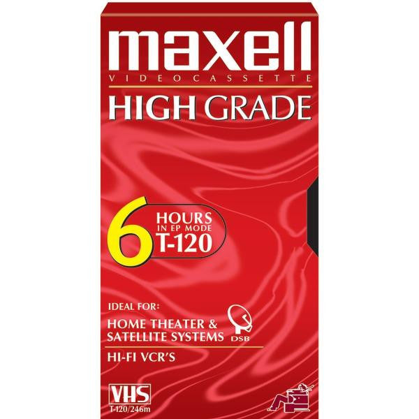 Maxell 224915 Premium High-grade Vhs Video Tapes (6 Hours; Single)