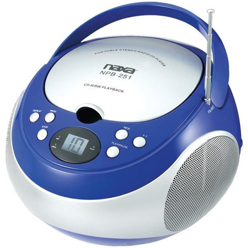 Naxa Npb251bl Portable Cd Player With Am-fm Radio (blue)