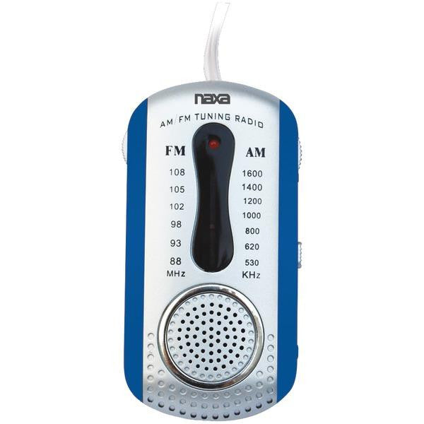 Naxa Nr721bl Am-fm Mini Pocket Radio With Speaker (blue)