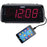 NAXA NRC-180 Large 1.8" LED Alarm Clock with USB Charge Port