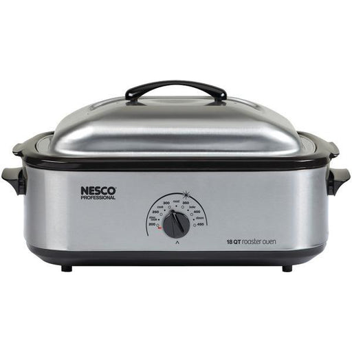 Nesco 4818-25pr 18-quart Roaster Oven (stainless Steel With Stainless Porcelain Cookwell)